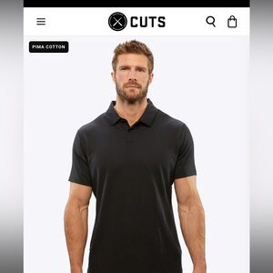 NWOT Cuts Mens COS polo, curve hem